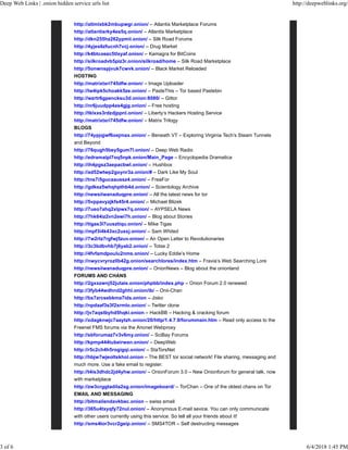 deep web links updated